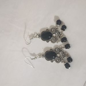 Black n silver dangles